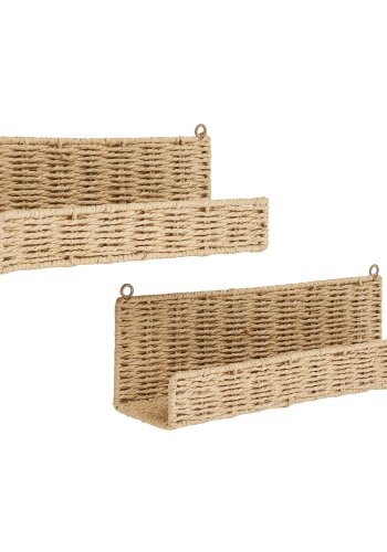 HOUSE NORDIC Treviso vegghylle - naturpapir (sett med 2)