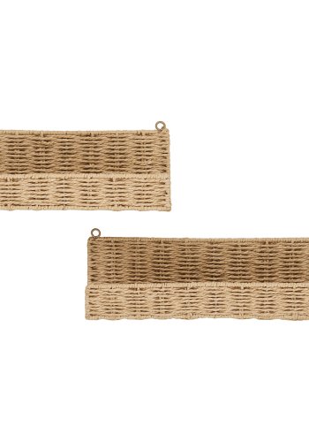 HOUSE NORDIC Treviso vegghylle - naturpapir (sett med 2)