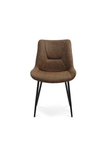 Hannah spisestol - brun UF plast polyesterstoff og svart metall