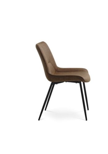 Hannah spisestol - brun UF plast polyesterstoff og svart metall