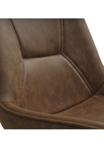 Hannah spisestol - brun UF plast polyesterstoff og svart metall