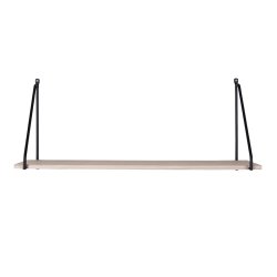 Rektangulr Arnhem vghylde - tr og sort stl (65x27)