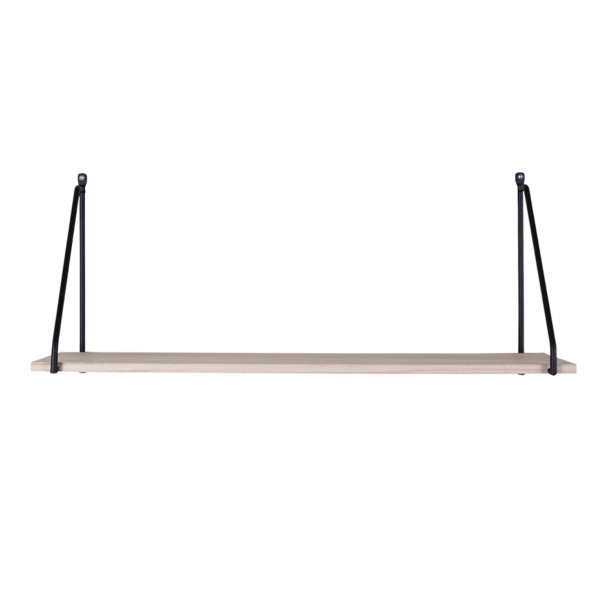 Rektangulr Arnhem vghylde - tr og sort stl (65x27)