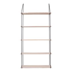 Rektangulr Eindhoven vghylde - tr og sort stl