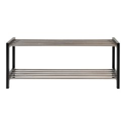 Padova skoreol, m. 2 hylder - sort poppeltr og stl (78x34)