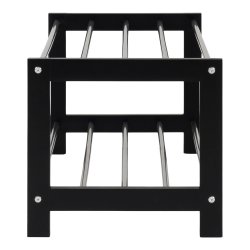 Padova skoreol, m. 2 hylder - sort poppeltr og stl (78x34)