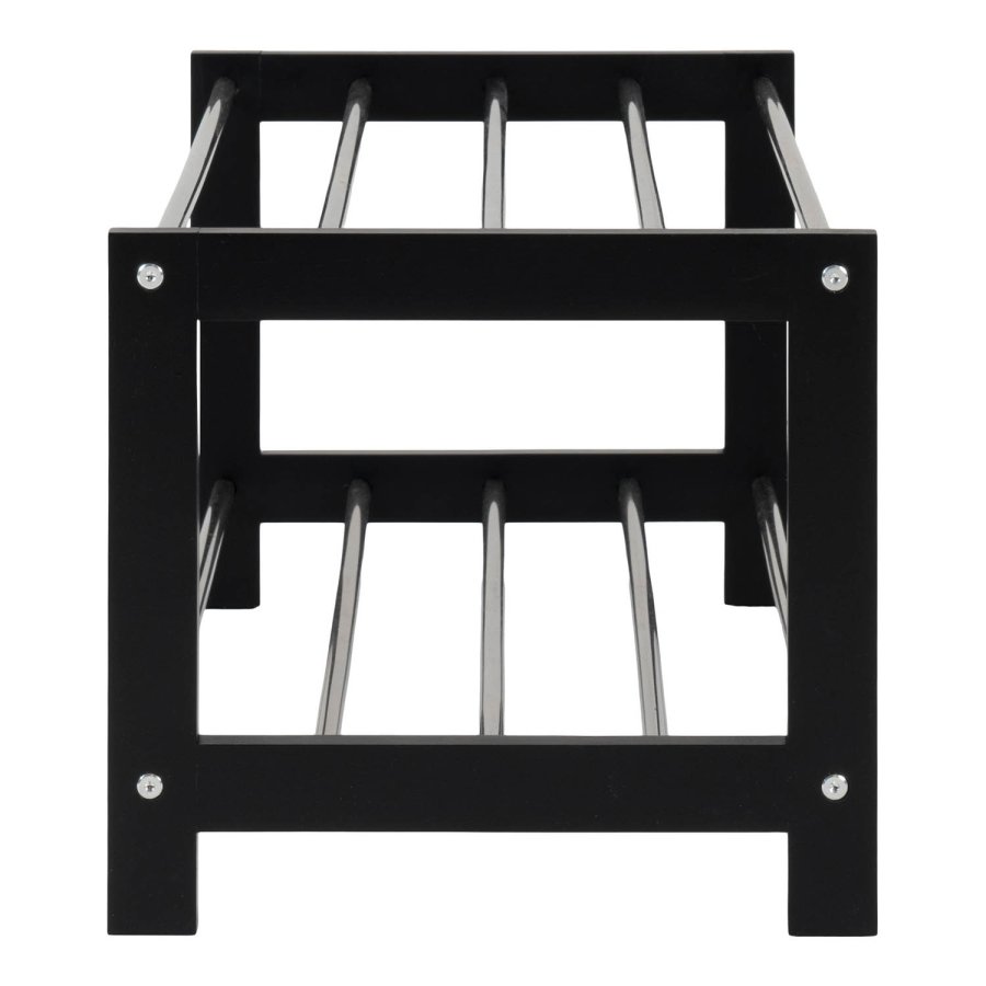 HOUSE NORDIC Padova skostativ, m. 2 hyller - svart poppeltre og stl (78x34)