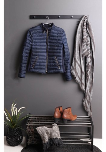 HOUSE NORDIC Padova skostativ, m. 2 hyller - svart poppeltre og stl (78x34)