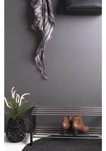 HOUSE NORDIC Padova skostativ, m. 2 hyller - svart poppeltre og stl (78x34)