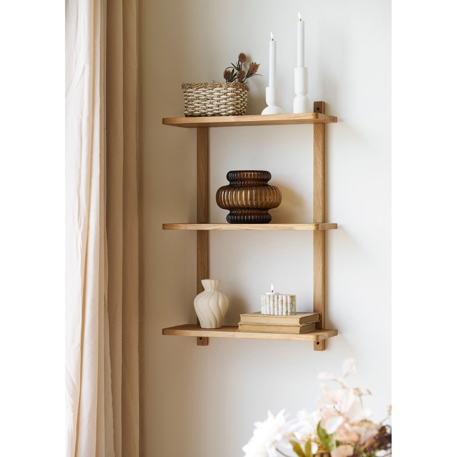 HOUSE NORDIC Townsville v�ghylde, m. 3 hylder, kvadratisk - natur egetr�