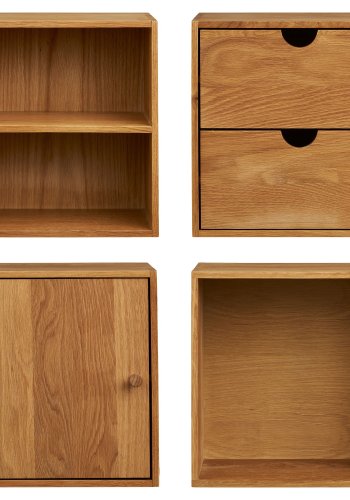 HOUSE NORDIC�Townsville v�ghylde, kvadratisk - natur egetr� (s�t af 4)