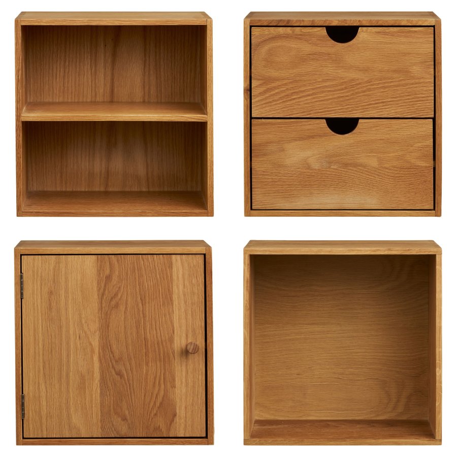 HOUSE NORDIC�Townsville v�ghylde, kvadratisk - natur egetr� (s�t af 4)