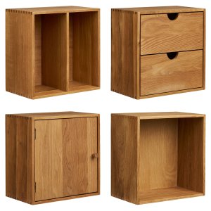 HOUSE NORDIC�Townsville v�ghylde, kvadratisk - natur egetr� (s�t af 4)