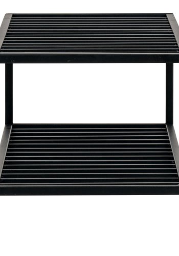 HOUSE NORDIC Vita skohylle - Skohylle, 2 hyller, svart stlramme 79x34 cm