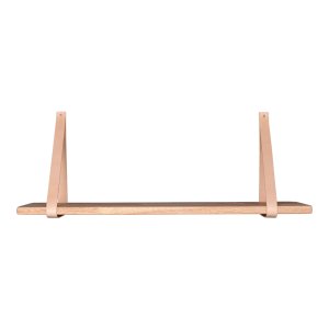 HOUSE NORDIC rektangulr Forno vegghylle - naturskinn og gummitre