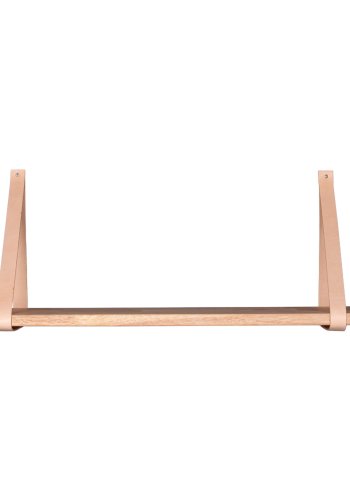 HOUSE NORDIC rektangulr Forno vegghylle - naturskinn og gummitre