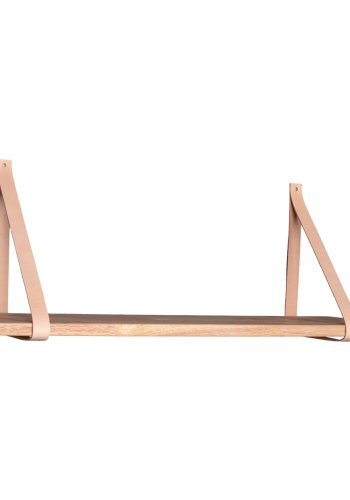 HOUSE NORDIC rektangulr Forno vegghylle - naturskinn og gummitre