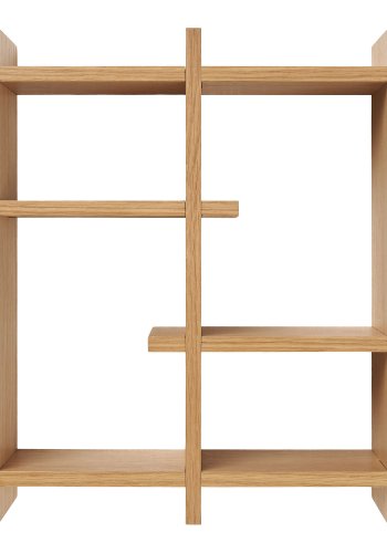 HOUSE NORDIC Olsberg v&auml;gghylla, fyrkantig - naturf&auml;rgad ekfaner (40x40)