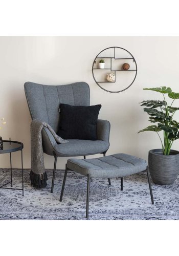 HOUSE NORDIC Genk vegghylle - sort stl