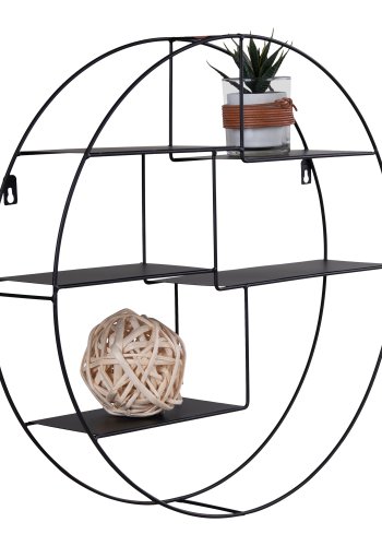 HOUSE NORDIC Genk vegghylle - sort stl
