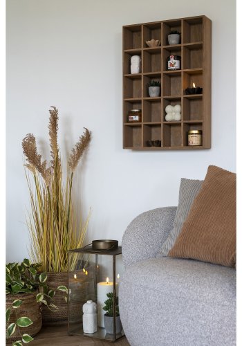 HOUSE NORDIC Vegghylle/skap i mose, rektangulr - naturlig furu (44x10x63)