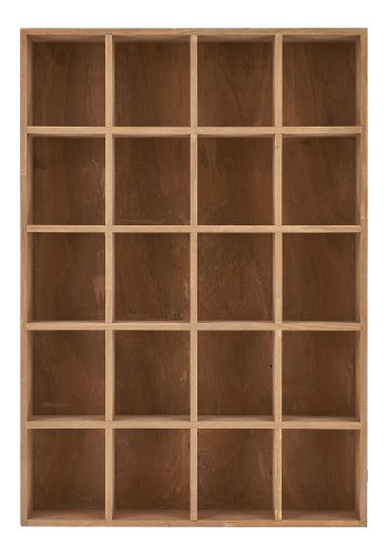 HOUSE NORDIC Vegghylle/skap i mose, rektangulr - naturlig furu (44x10x63)