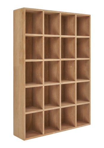 HOUSE NORDIC Vegghylle/skap i mose, rektangulr - naturlig furu (44x10x63)