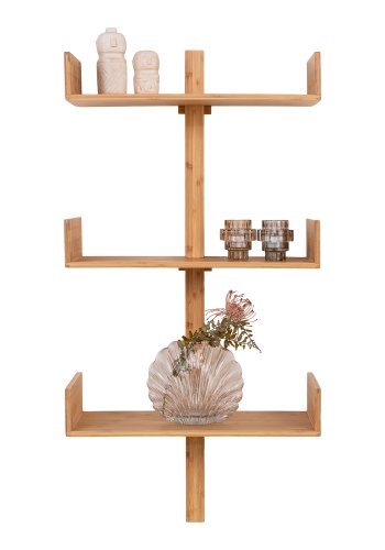 HOUSE NORDIC Villa vegghylle, m. 3 hyller - naturlig bambus (50x102)