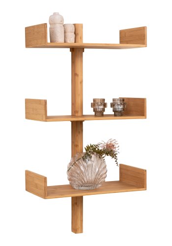 HOUSE NORDIC Villa vegghylle, m. 3 hyller - naturlig bambus (50x102)