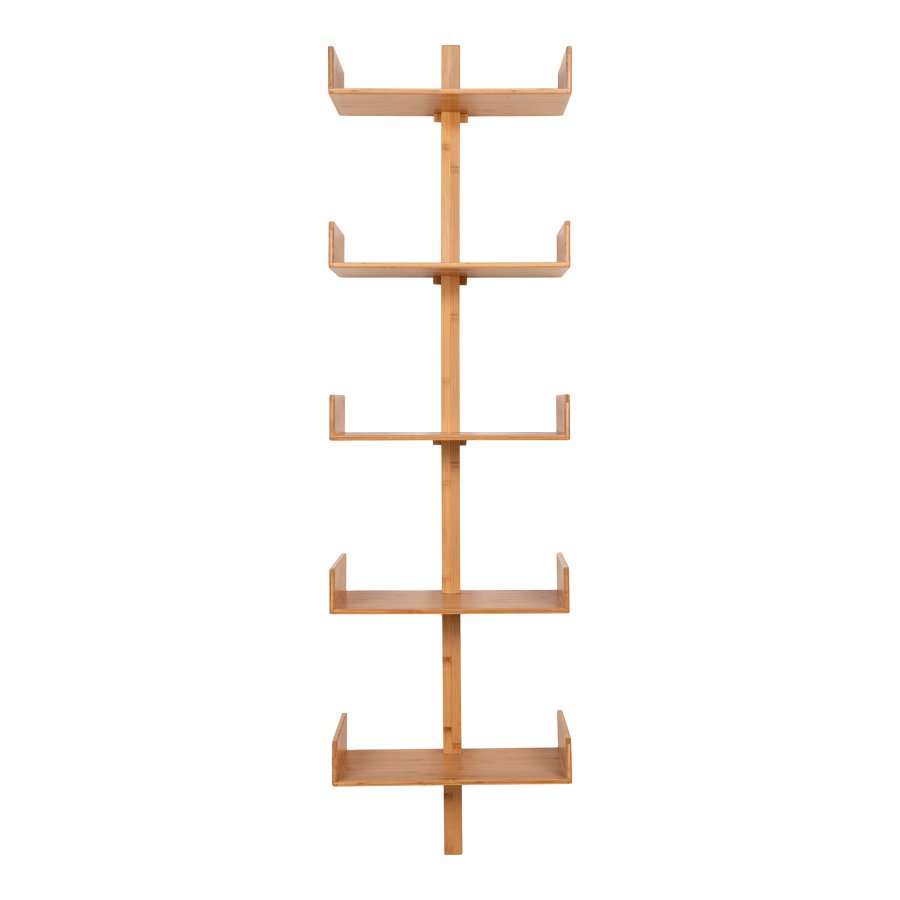 HOUSE NORDIC Villa vegghylle, m. 5 hyller - naturlig bambus (50x180)