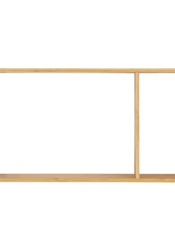 HOUSE NORDIC Ember vegghylle, med 2 rom, rektangulr - naturlig bambus (70x15x35,5)