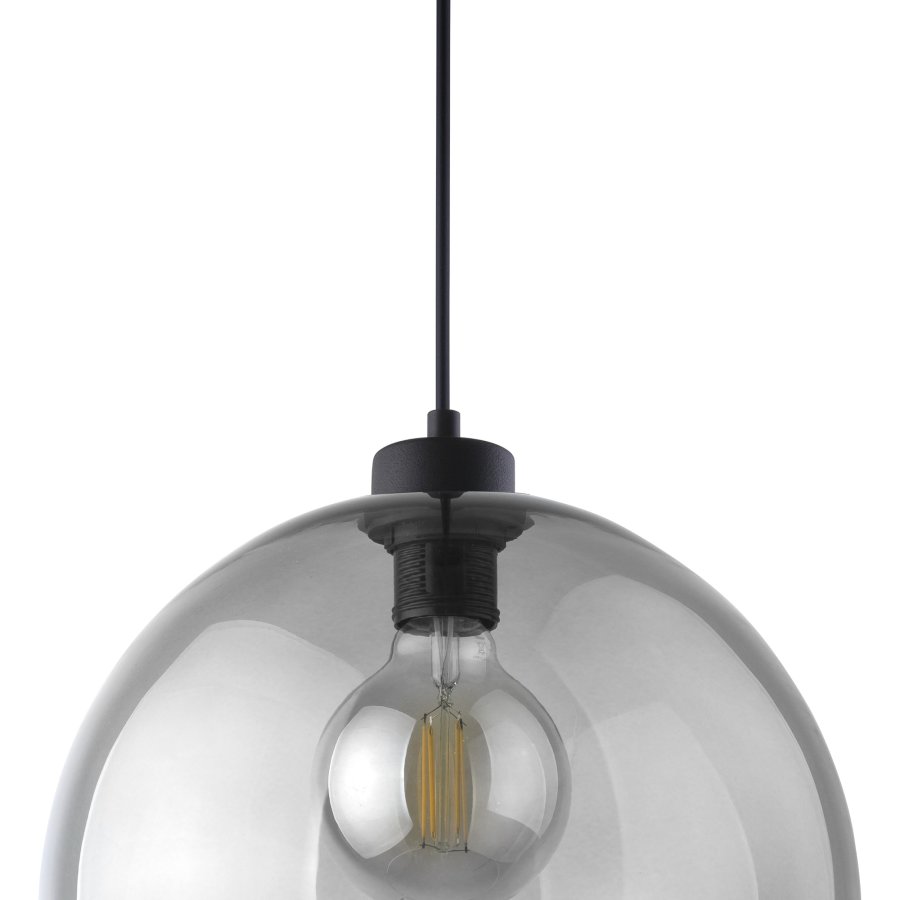 TK Cubus loftlampe - grafit glas og sort metal