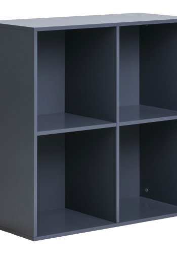 HOUSE NORDIC Horne vegghylle, m. 4 rom, firkantet - mrkegr MDF (69x30x69)