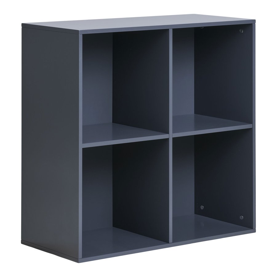 HOUSE NORDIC Horne vegghylle, m. 4 rom, firkantet - mrkegr MDF (69x30x69)