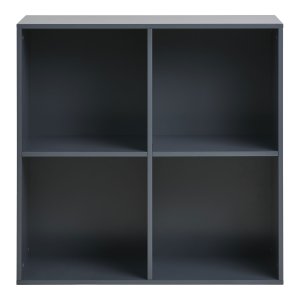 HOUSE NORDIC Horne vegghylle, m. 4 rom, firkantet - mrkegr MDF (69x30x69)