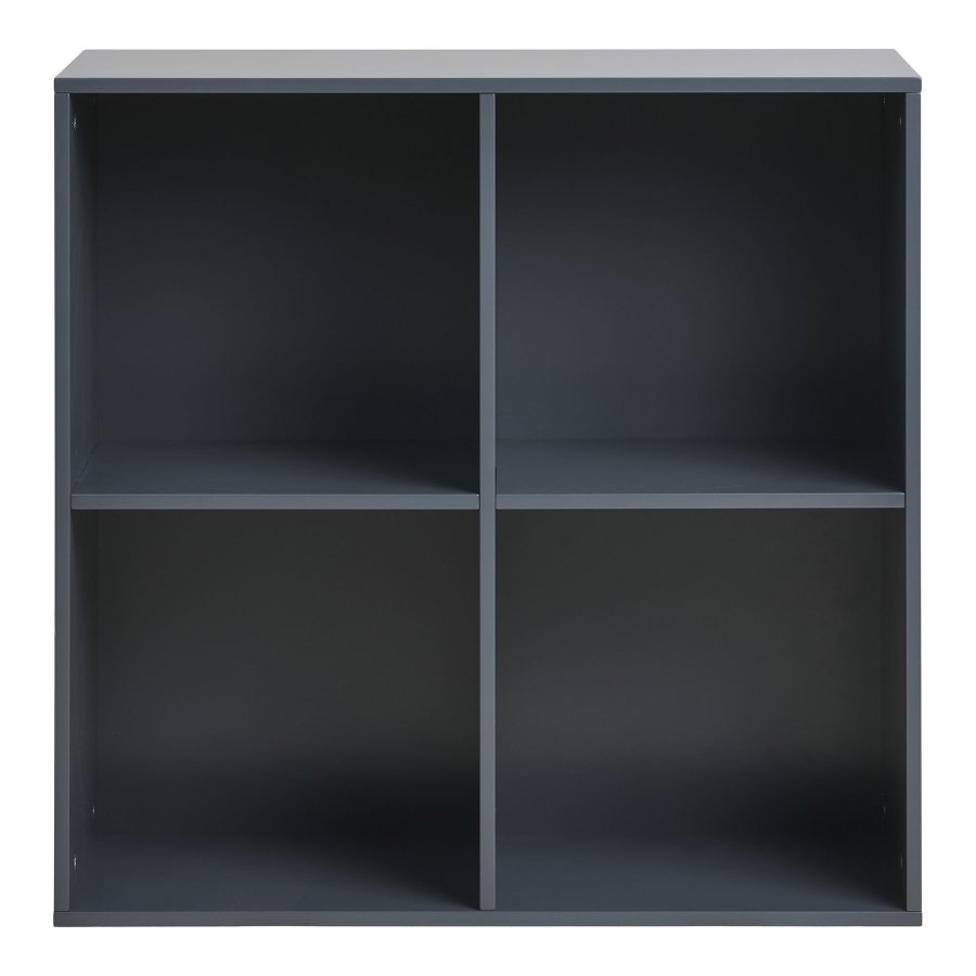 HOUSE NORDIC Horne vegghylle, m. 4 rom, firkantet - mrkegr MDF (69x30x69)