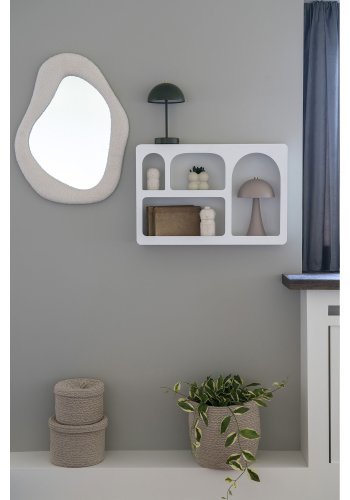 HOUSE NORDIC Bryne vegghylle, med 4 rom - hvit MDF (40x13x60)