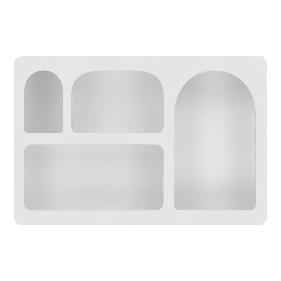 HOUSE NORDIC Bryne vegghylle, med 4 rom - hvit MDF (40x13x60)