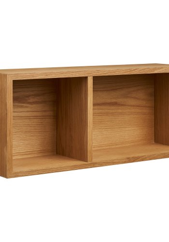 HOUSE NORDIC Oshawa v&auml;gghylla, rektangul&auml;r - naturlig ekfaner (30x20)