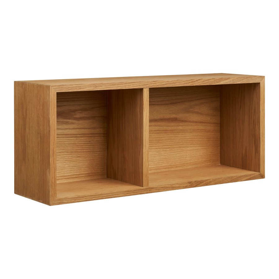 HOUSE NORDIC Oshawa v&auml;gghylla, rektangul&auml;r - naturlig ekfaner (30x20)