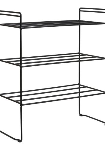 HOUSE NORDIC Swansea skohylle, med 3 hyller - svart stl (49,5x25x60)