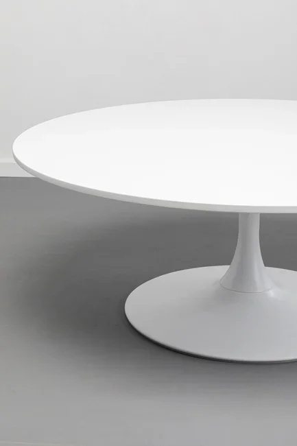 KARE DESIGN Schickeria sofabord, rund - hvid MDF og hvid stl (110)