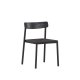 VIND COLLECTION Malmön spisestol - svart tre, tau og stl