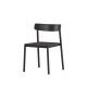 VIND COLLECTION Malmön spisestol - svart tre, tau og stl