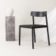 VIND COLLECTION Malmön spisestol - svart tre, tau og stl