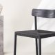 VIND COLLECTION Malmön spisestol - svart tre, tau og stl