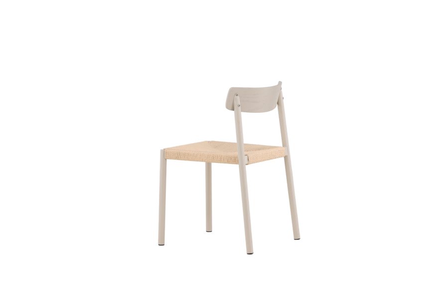 VINN KOLLEKSJON Malmön spisestol - beige rotting og greige MDF/stl