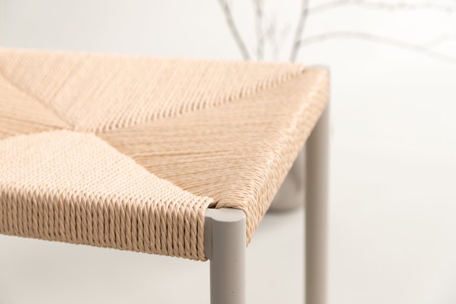 VINN KOLLEKSJON Malmön spisestol - beige rotting og greige MDF/stl