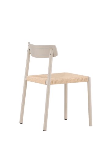 VINN KOLLEKSJON Malmön spisestol - beige rotting og greige MDF/stl