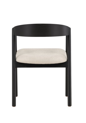 VENTURE DESIGN L�ng&ouml;n Spisestole 2-pak - Sort / Beige Stof